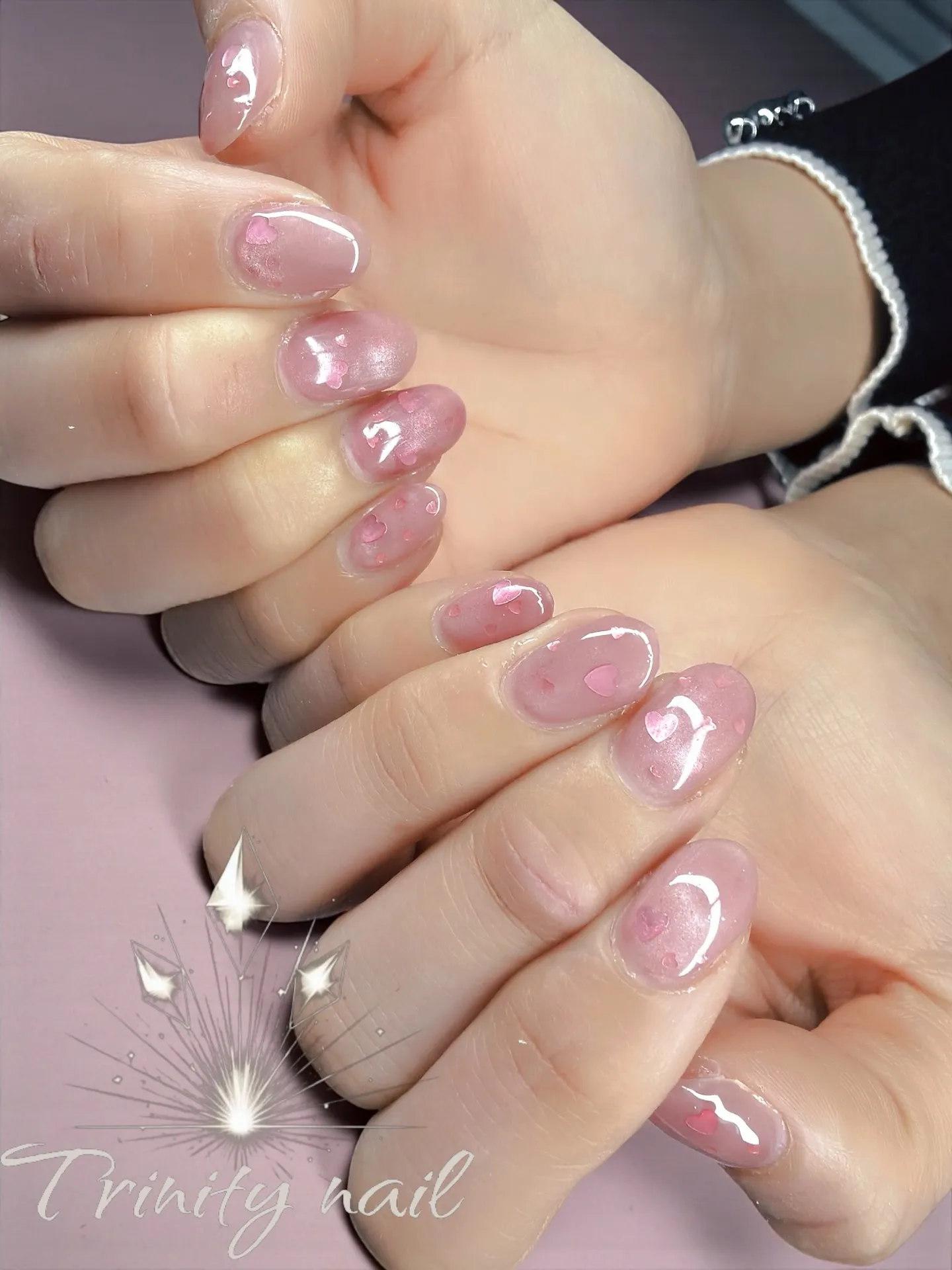 お客様ネイル＊マグネットワンカラーにワンパーツオプション