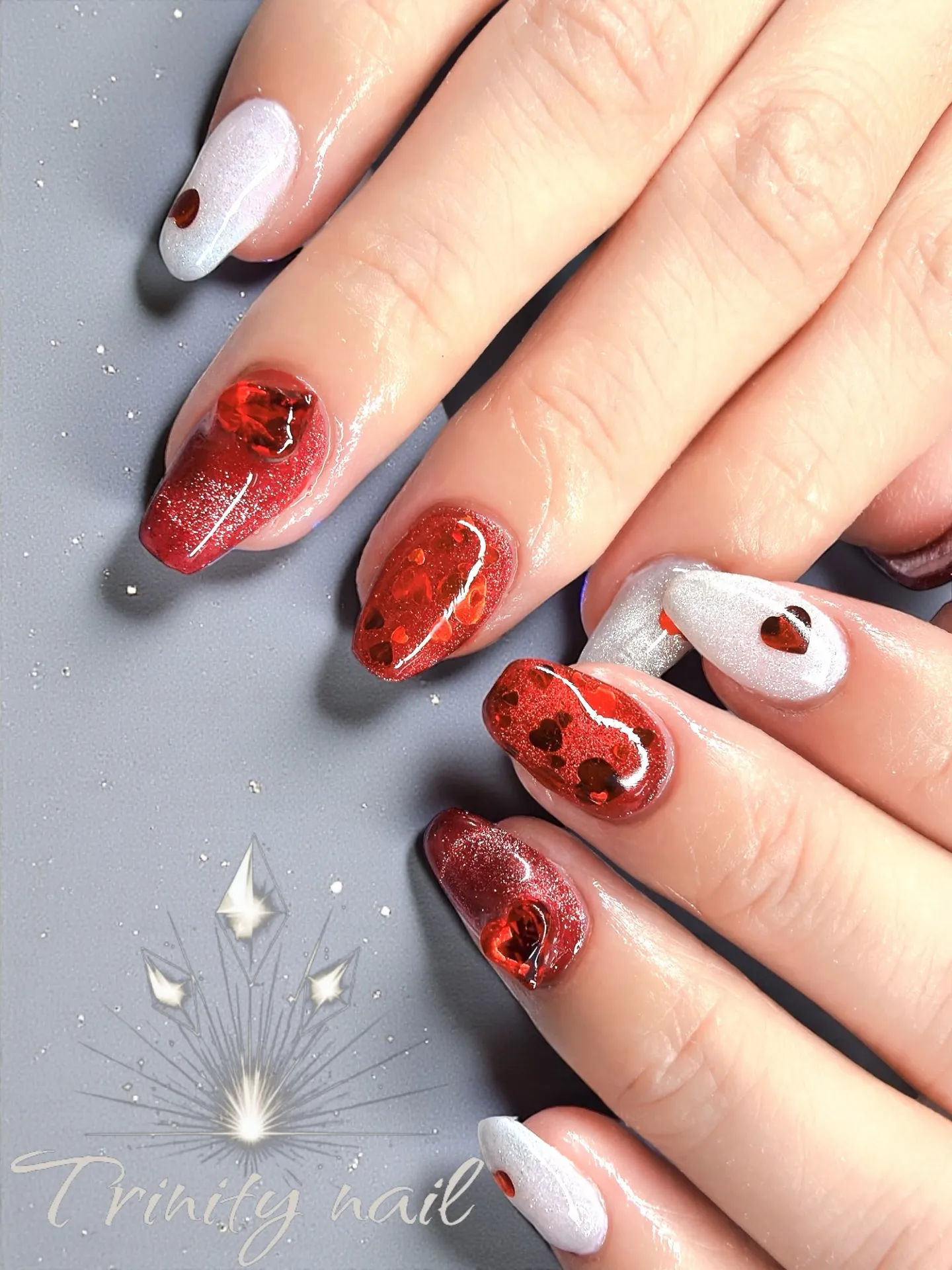 お客様ネイル＊定額バレンタインデザインカラー変更🔄