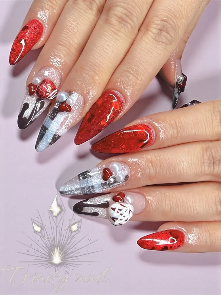 バレンタインネイル🤎