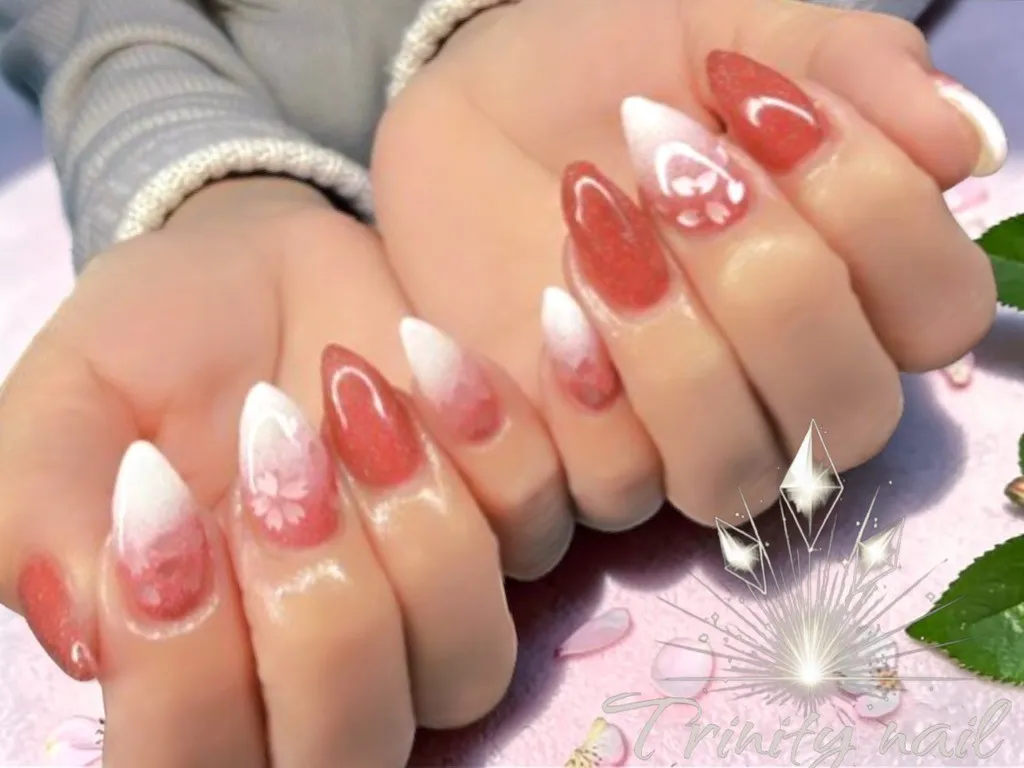 お持ち込みデザイン＊120分コース＊桜ホロネイル