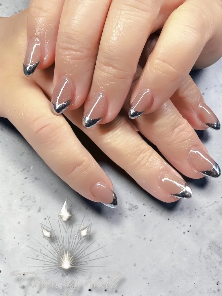 ミラーフレンチネイル